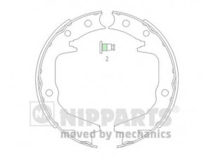 NIPPARTS J3505039 stabdžių trinkelių komplektas, stovėjimo stabdis 
 Stabdžių sistema -> Rankinis stabdys
MB668906, MB668907, MB668908, MB950205