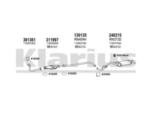 KLARIUS 721074E išmetimo sistema 
 Išmetimo sistema -> Išmetimo sistema, visa