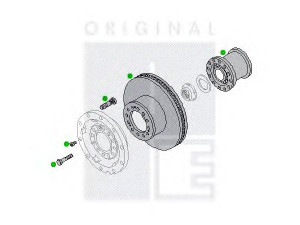 PE Automotive 2313-07500-0272-01 rato stebulė; stabdžių diskas