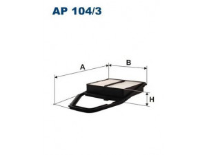 FILTRON AP104/3 oro filtras 
 Filtrai -> Oro filtras
17220-PLC-505, 17220PLC000