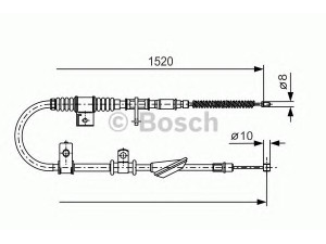 BOSCH 1 987 477 741 trosas, stovėjimo stabdys 
 Stabdžių sistema -> Valdymo svirtys/trosai
59760 27001