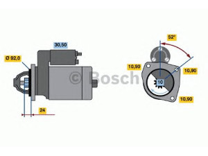 BOSCH 0 001 369 201 starteris
820 053 43, 82 005 343, 82 013 923