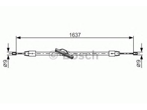 BOSCH 1 987 482 330 trosas, stovėjimo stabdys 
 Stabdžių sistema -> Valdymo svirtys/trosai
204 420 13 85, A 204 420 13 85