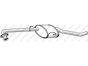 BOSAL 283-211 vidurinis duslintuvas 
 Išmetimo sistema -> Duslintuvas
58 52 359, 58 52 837, 8 52 018