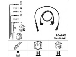NGK 8481 uždegimo laido komplektas 
 Kibirkšties / kaitinamasis uždegimas -> Uždegimo laidai/jungtys
272194