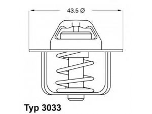 WAHLER 3033.84D termostatas, aušinimo skystis 
 Aušinimo sistema -> Termostatas/tarpiklis -> Thermostat
95 495 311, 1337 65