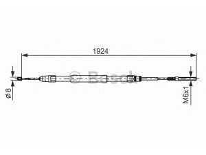 BOSCH 1 987 477 693 trosas, stovėjimo stabdys 
 Stabdžių sistema -> Valdymo svirtys/trosai
34 40 1 166 234, 34 41 1 162 998