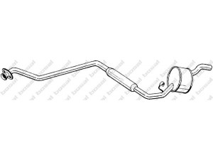 BOSAL 286-313 vidurinis duslintuvas 
 Išmetimo sistema -> Duslintuvas
7 663 334