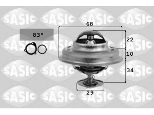 SASIC 3381251 termostatas, aušinimo skystis 
 Aušinimo sistema -> Termostatas/tarpiklis -> Thermostat
133825, 96159513, 133825, GTS303