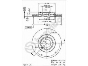 BRECO BV 8207 stabdžių diskas 
 Stabdžių sistema -> Diskinis stabdys -> Stabdžių diskas
6N0615301C, 6N0615301F, 6N0615301C