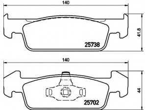 HELLA 8DB 355 020-421 stabdžių trinkelių rinkinys, diskinis stabdys 
 Techninės priežiūros dalys -> Papildomas remontas
410602396R, 410609646R