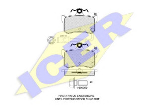 ICER 180703-701 stabdžių trinkelių rinkinys, diskinis stabdys 
 Techninės priežiūros dalys -> Papildomas remontas
43022-SG9-V00, GBP90302