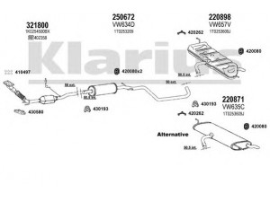 KLARIUS 931143E išmetimo sistema 
 Išmetimo sistema -> Išmetimo sistema, visa