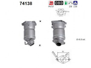AS 74138 katalizatoriaus keitiklis 
 Išmetimo sistema -> Katalizatoriaus keitiklis
B08A01F700