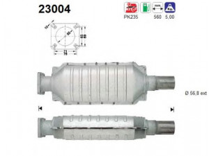 AS 23004 katalizatoriaus keitiklis
5083052AA, 5083054AD, 8952003725