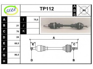 SERA TP112 kardaninis velenas 
 Ratų pavara -> Kardaninis velenas
327200, 327369