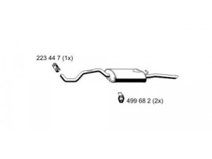 ERNST 640053 galinis duslintuvas 
 Išmetimo sistema -> Duslintuvas
6K5 253 609 E, 6K5 253 609 P