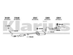 KLARIUS 290025U išmetimo sistema 
 Išmetimo sistema -> Išmetimo sistema, visa