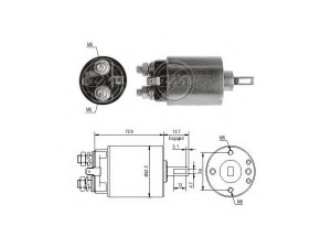 ERA 227115 solenoidinis jungiklis, starteris 
 Elektros įranga -> Starterio sistema -> Solenoidinis jungiklis
23343-U6000, 21143 7005, S114295