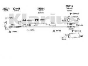 KLARIUS 391526E išmetimo sistema 
 Išmetimo sistema -> Išmetimo sistema, visa