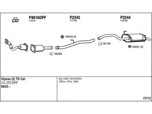 FENNO FI713 išmetimo sistema 
 Išmetimo sistema -> Išmetimo sistema, visa