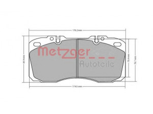 METZGER 1170622 stabdžių trinkelių rinkinys, diskinis stabdys 
 Techninės priežiūros dalys -> Papildomas remontas
1906144, 1906298, 1906416