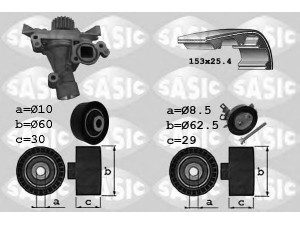 SASIC 3900029 vandens siurblio ir paskirstymo diržo komplektas 
 Aušinimo sistema -> Vandens siurblys/tarpiklis -> Vandens siurblys
0831T4+1201L2, 0831T6+1201L2, 9663654980+9467628080