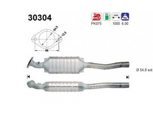 AS 30304 katalizatoriaus keitiklis 
 Išmetimo sistema -> Katalizatoriaus keitiklis
7700821146