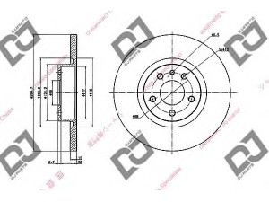 DJ PARTS BD1933 stabdžių diskas 
 Stabdžių sistema -> Diskinis stabdys -> Stabdžių diskas
60617106, 60653487, 60658567