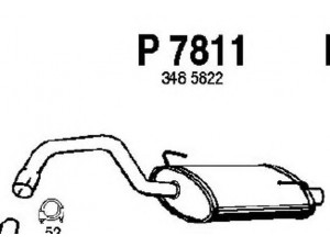 FENNO P7811 galinis duslintuvas 
 Išmetimo sistema -> Duslintuvas
3462525, 3485822
