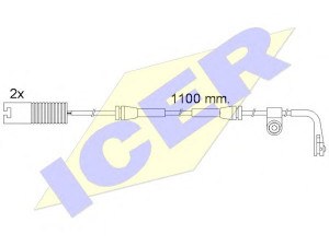 ICER 610457 E C įspėjimo kontaktas, stabdžių trinkelių susidėvėjimas 
 Stabdžių sistema -> Susidėvėjimo indikatorius, stabdžių trinkelės
34 35 1 163 207