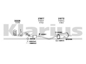 KLARIUS 631018E išmetimo sistema 
 Išmetimo sistema -> Išmetimo sistema, visa