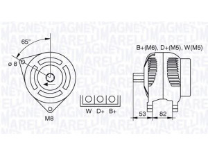 MAGNETI MARELLI 063377462010 kintamosios srovės generatorius
2871A303