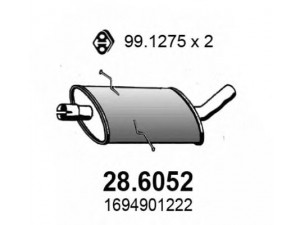ASSO 28.6052 vidurinis duslintuvas 
 Išmetimo sistema -> Duslintuvas
1694901222