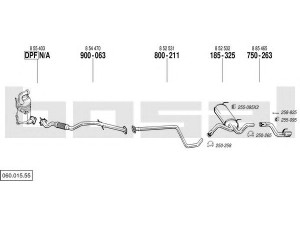 BOSAL 060.015.55 išmetimo sistema 
 Išmetimo sistema -> Išmetimo sistema, visa