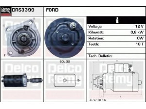 DELCO REMY DRS3399 starteris 
 Elektros įranga -> Starterio sistema -> Starteris
50 070 88
