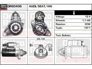 DELCO REMY DRS0406 starteris 
 Elektros įranga -> Starterio sistema -> Starteris
0AM911023F, 0AM911023FX