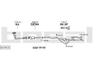 BOSAL 032.985.02 išmetimo sistema 
 Išmetimo sistema -> Išmetimo sistema, visa