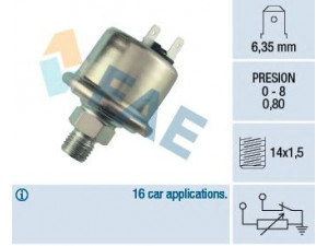 FAE 14780 siuntimo blokas, alyvos slėgis 
 Elektros įranga -> Jutikliai
SE-021952000 A