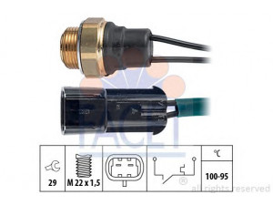 FACET 7.5131 temperatūros jungiklis, radiatoriaus ventiliatorius 
 Aušinimo sistema -> Siuntimo blokas, aušinimo skysčio temperatūra
13 41 018, 90 340 497