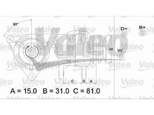 VALEO 437195 kintamosios srovės generatorius
3780634M1, 3780634M1
