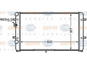 HELLA 8MK 376 772-501 radiatorius, variklio aušinimas 
 Aušinimo sistema -> Radiatorius/alyvos aušintuvas -> Radiatorius/dalys
6K0 121 253 AE