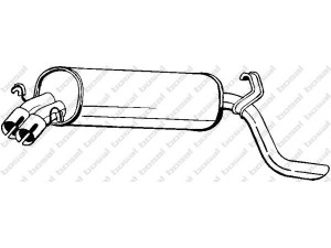 BOSAL 185-213 galinis duslintuvas 
 Išmetimo sistema -> Duslintuvas
8 52 027, 90351580, 8 52 027, 90351580