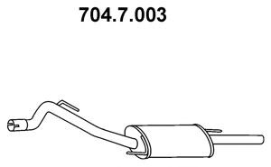 EBERSPÄCHER 704.7.003 galinis duslintuvas 
 Išmetimo sistema -> Duslintuvas
074.253.609 AB, JZW253609BD