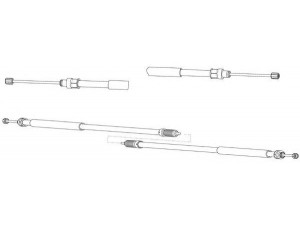 KAWE FA02297 trosas, stovėjimo stabdys 
 Stabdžių sistema -> Valdymo svirtys/trosai
1330066080