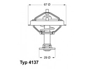 WAHLER 4137.80D termostatas, aušinimo skystis 
 Aušinimo sistema -> Termostatas/tarpiklis -> Thermostat
004 203 39 75, 004 203 40 75, 116 200 03 15