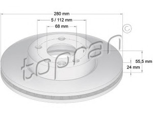 TOPRAN 107 691 stabdžių diskas 
 Dviratė transporto priemonės -> Stabdžių sistema -> Stabdžių diskai / priedai
701 615 301F, 7D0 615 301A, 7D0 615 301C
