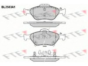 FTE BL2563A1 stabdžių trinkelių rinkinys, diskinis stabdys 
 Techninės priežiūros dalys -> Papildomas remontas
04465-0D050