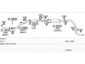 MTS C100064012773 išmetimo sistema 
 Išmetimo sistema -> Išmetimo sistema, visa