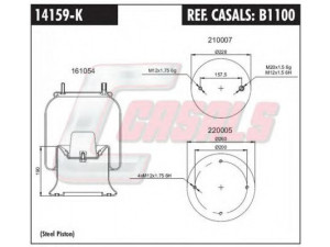 CASALS B1100 dėklas, pneumatinė pakaba